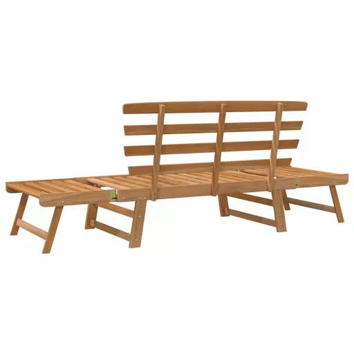 2 az 1-ben tömör akácfa kerti pad 190 cm