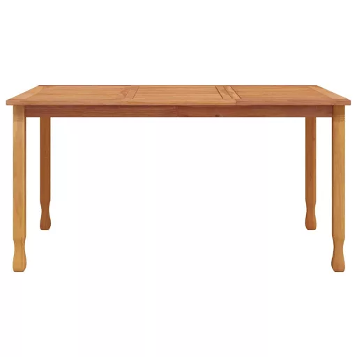 Tömör tíkfa kerti étkezőasztal 150 x 90 x 75 cm