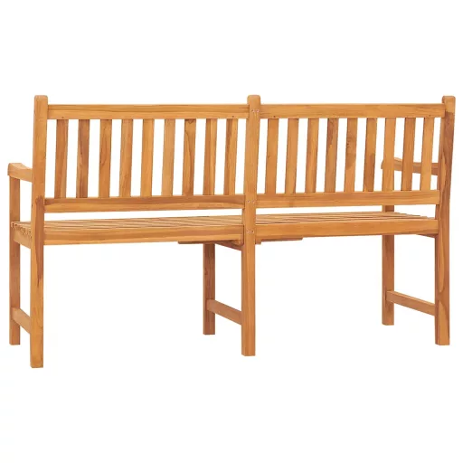 3 személyes tömör tíkfa kerti pad asztallal 150 cm