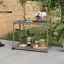 Szürke polyrattan bárkocsi 100 x 45 x 83 cm