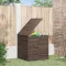 Barna polyrattan kerti párnatartó doboz 100 x 97,5 x 104 cm