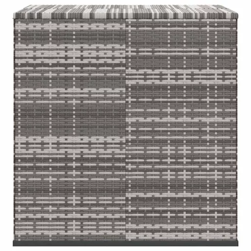 Szürke polyrattan kerti párnatartó doboz 100 x 97,5 x 104 cm