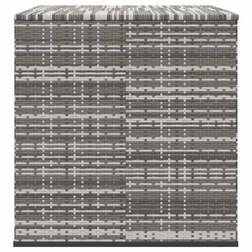 Szürke polyrattan kerti párnatartó doboz 145 x 100 x 103 cm