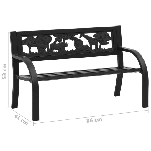 Acél gyermek kerti pad 86 cm