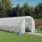 Fehér acélvázas melegház 40 m² 20x2x2 m