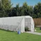 Fehér acélvázas melegház 44 m² 22x2x2 m
