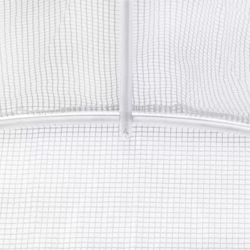 Fehér acélvázas melegház 48 m² 24 x 2 x 2 m