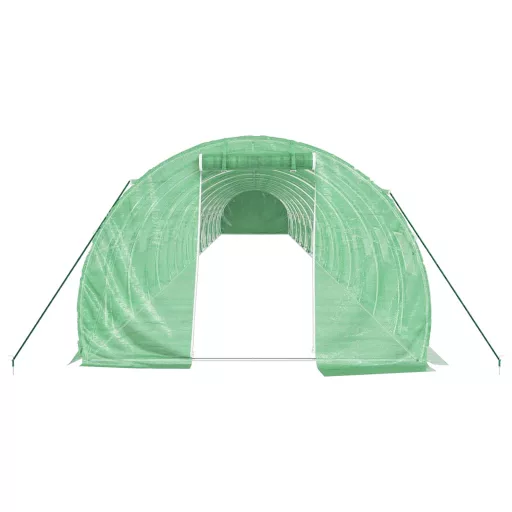 Zöld acélvázas melegház 60 m² 20 x 3 x 2 m