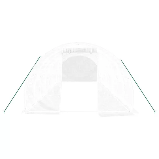 Fehér acélvázas melegház 24 m² 8x3x2 m