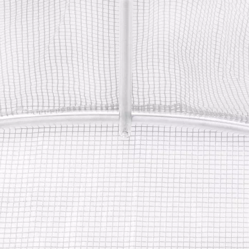 Fehér acélvázas melegház 24 m² 8x3x2 m