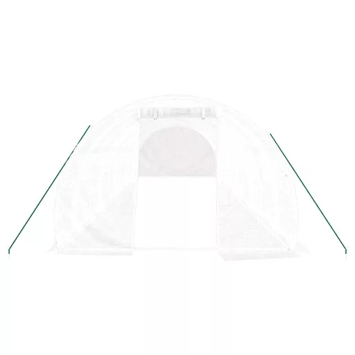 Fehér acélvázas melegház 30 m² 10x3x2 m