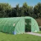 Zöld acélvázas melegház 40 m² 10 x 4 x 2 m
