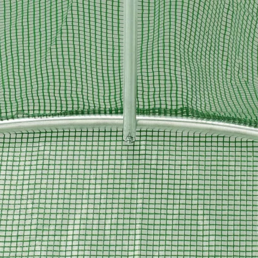 Zöld acélvázas melegház 40 m² 10 x 4 x 2 m