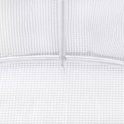 Üvegház acélvázzal, fehér, 16 m², 4 x 4 x 2 m