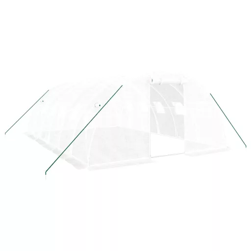 Fehér acélvázas melegház 24 m² 6x4x2 m