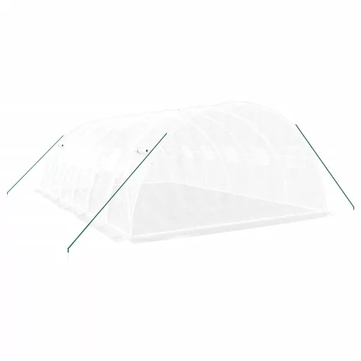 Fehér acélvázas melegház 24 m² 6x4x2 m