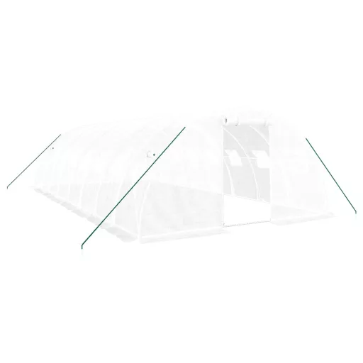 Fehér acélvázas melegház 32 m² 8 x 4 x 2 m