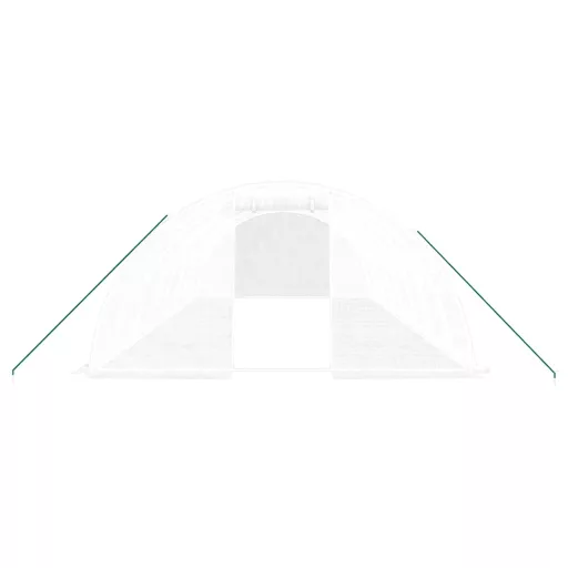Fehér acélvázas melegház 32 m² 8 x 4 x 2 m