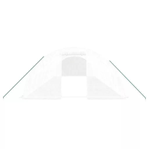 Fehér acélvázas melegház 40 m² 10x4x2 m