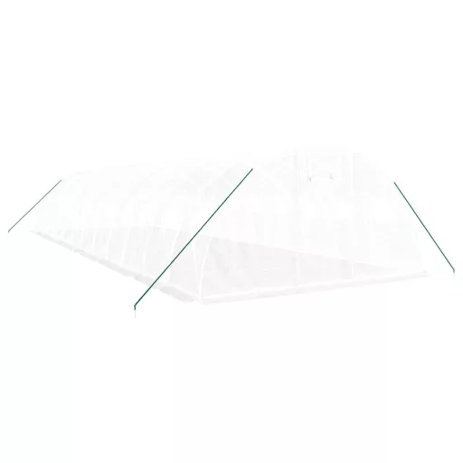 Fehér acélvázas melegház 48 m² 12 x 4 x 2 m