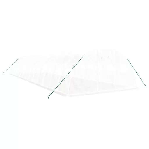 Fehér acélvázas melegház 56 m² 14 x 4 x 2 m