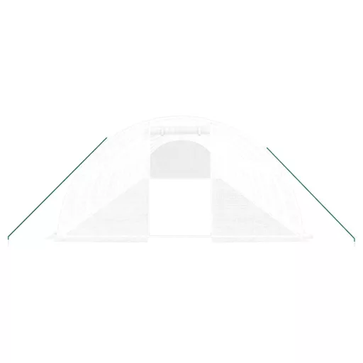 Fehér acélvázas melegház 56 m² 14 x 4 x 2 m