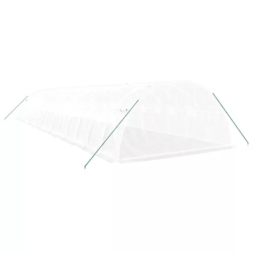 Fehér acélvázas melegház 56 m² 14 x 4 x 2 m