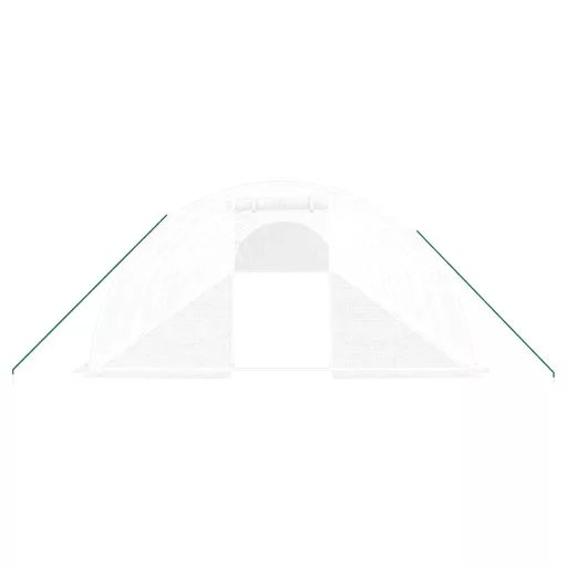 Fehér acélvázas melegház 72 m² 18 x 4 x 2 m