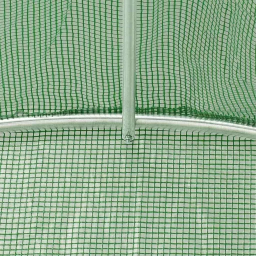 Zöld acélvázas melegház 70 m² 14 x 5 x 2,3 m