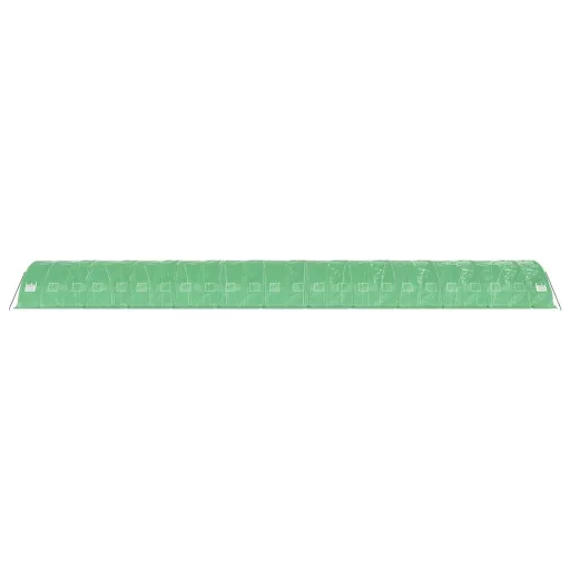 Zöld acélvázas melegház 120 m² 24 x 5 x 2,3 m