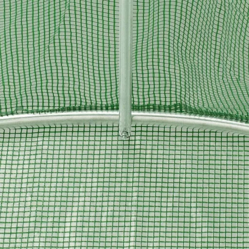 Zöld acélvázas melegház 84 m² 14 x 6 x 2,85 m