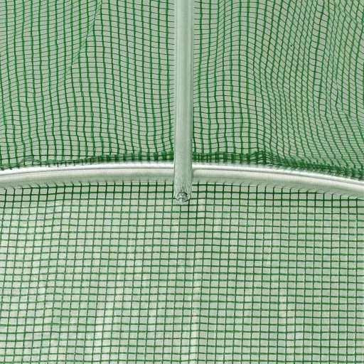 Zöld acélvázas melegház 96 m² 16 x 6 x 2,85 m