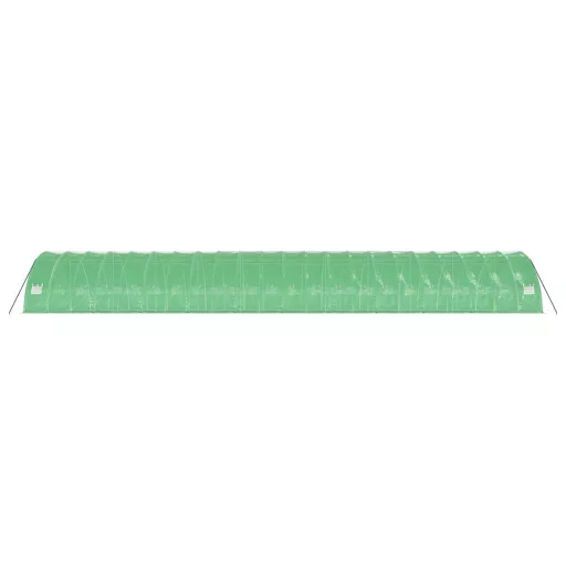 Zöld acélvázas melegház 132 m² 22 x 6 x 2,85 m