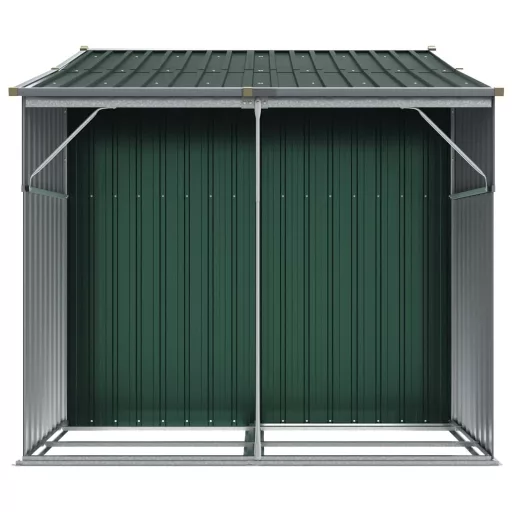 Zöld horganyzott acél kerti fészer 277 x 192,5 x 179 cm