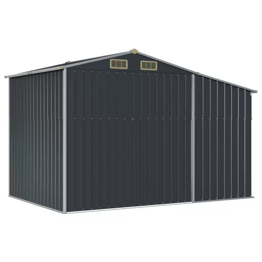 Antracitszürke horganyzott acél kerti fészer 277x192,5x179 cm
