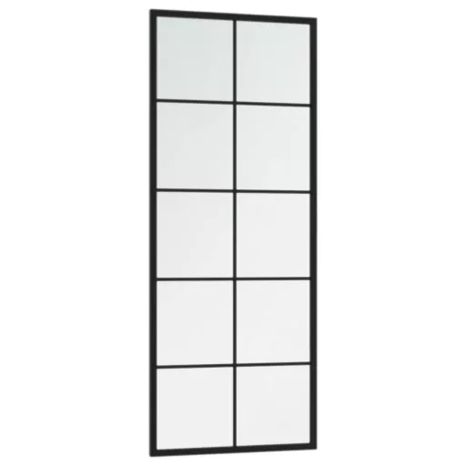2 db fekete fém fali tükör 100x40 cm