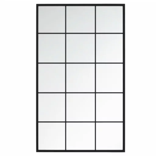 3 db fekete fém fali tükör 100x60 cm