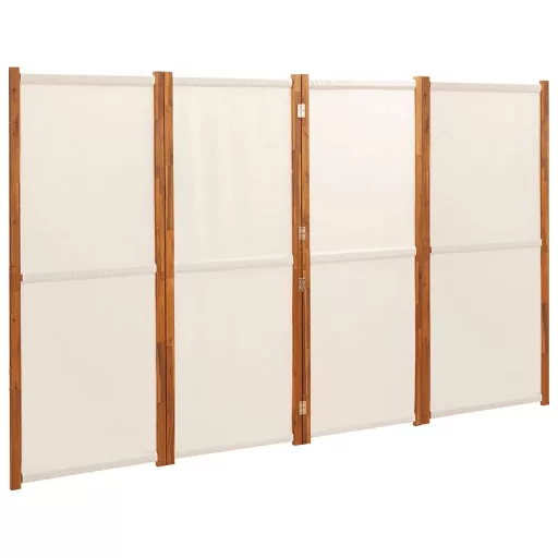 Fehér 4 paneles térelválasztó 280x180 cm