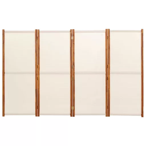 Fehér 4 paneles térelválasztó 280x180 cm