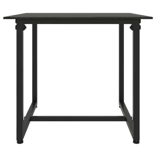 3 részes fekete polyrattan kerti ülőgarnitúra párnákkal
