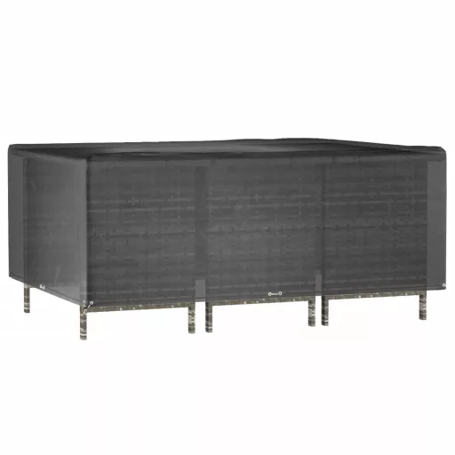 Téglalap alakú kerti bútorhuzat 12 fűzőlyukkal 270x180x90 cm