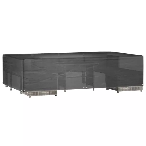 Téglalap alakú kerti bútorhuzat 12 fűzőlyukkal 315x180x75 cm