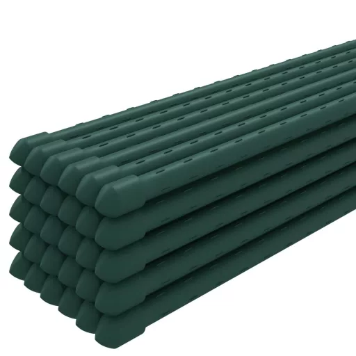 30 db zöld acél kerti növénykaró 90 cm