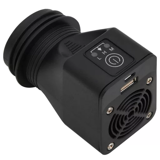 Ezüst acél fatüzelésű tűzhely USB-s légfúvóval 35,5x26x28 cm