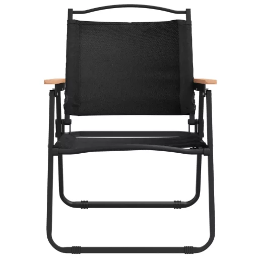 2 db fekete oxford szövet camping szék 54 x 55 x 78 cm