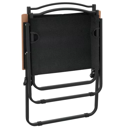 2 db fekete oxford szövet camping szék 54 x 55 x 78 cm