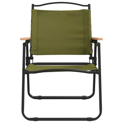 2 db zöld oxford szövet camping szék 54x55x78 cm