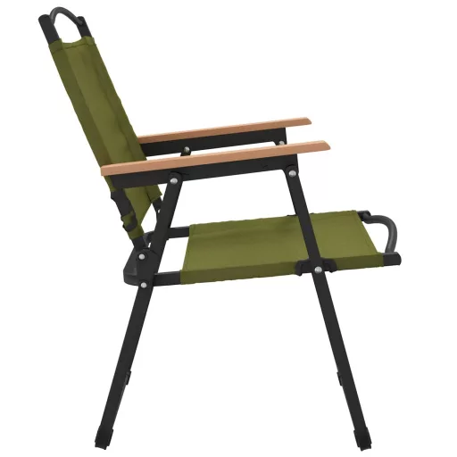 2 db zöld oxford szövet camping szék 54x55x78 cm