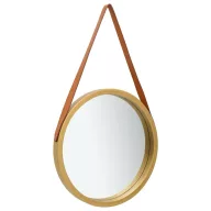 Aranyszínű fali tükör pánttal 40 cm