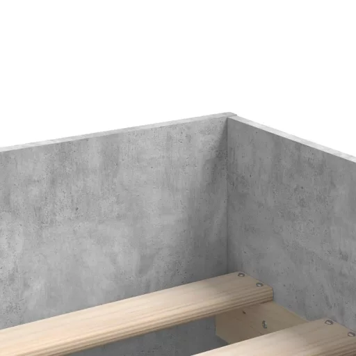 Betonszürke ágykeret fiókokkal 90x200 cm